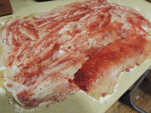 Raspberry Cinnamon Roll Dough