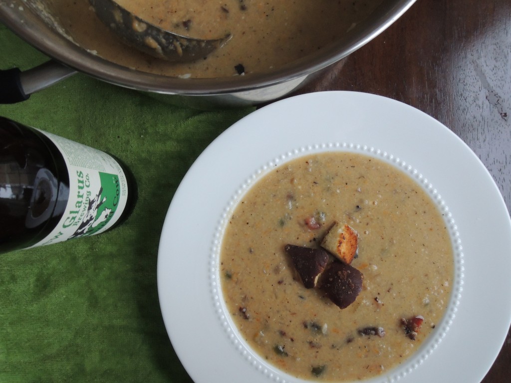 Skinny Beer Cheese Soup