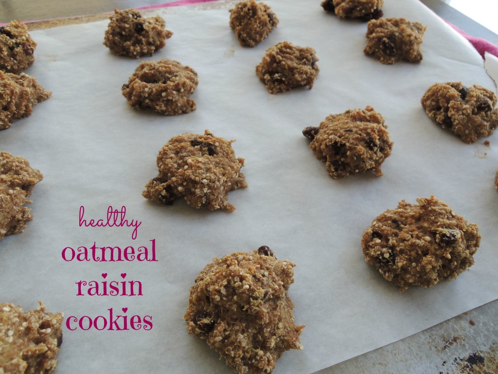 Healthy Oatmeal Raisin Cookies