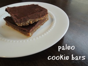 Paleo Cookie Bars