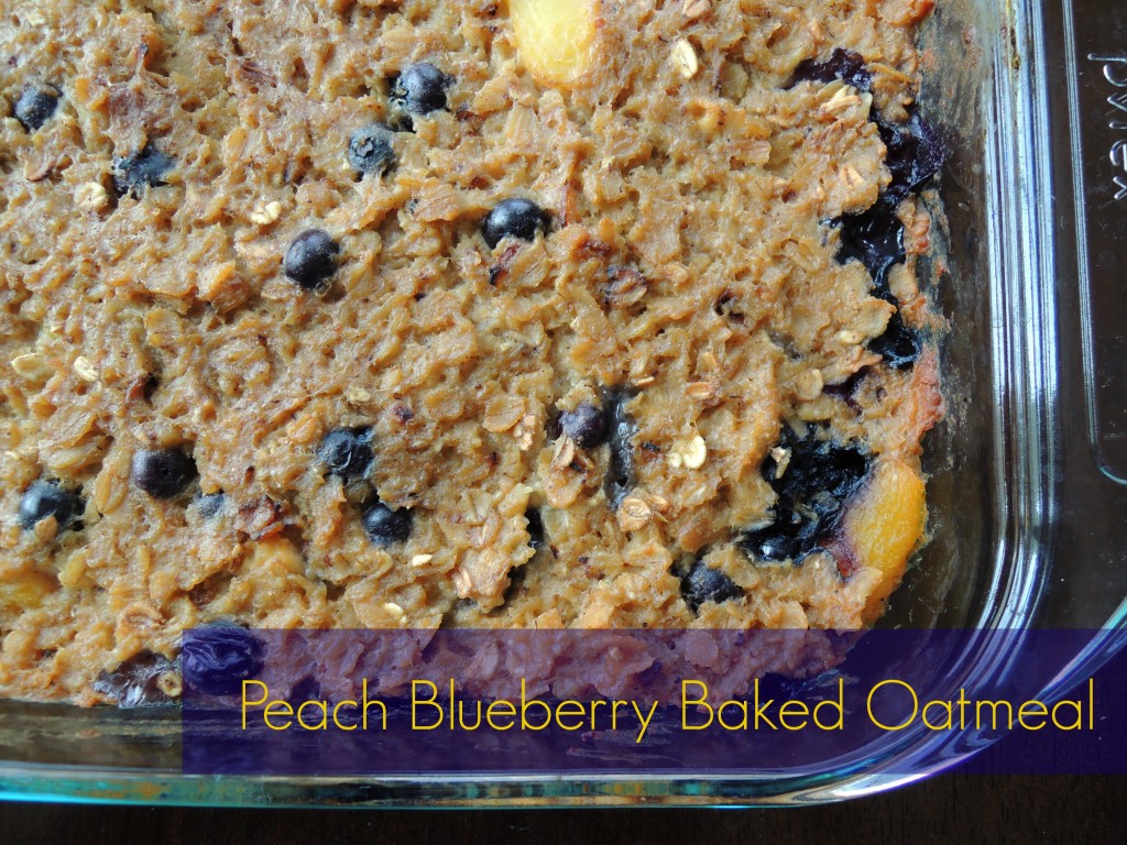 Peach Blueberry Baked Oatmeal