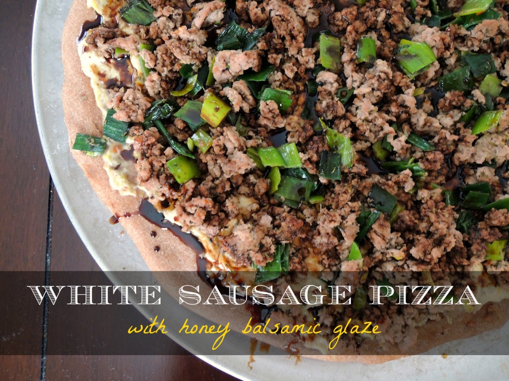 White Sausage Pizza