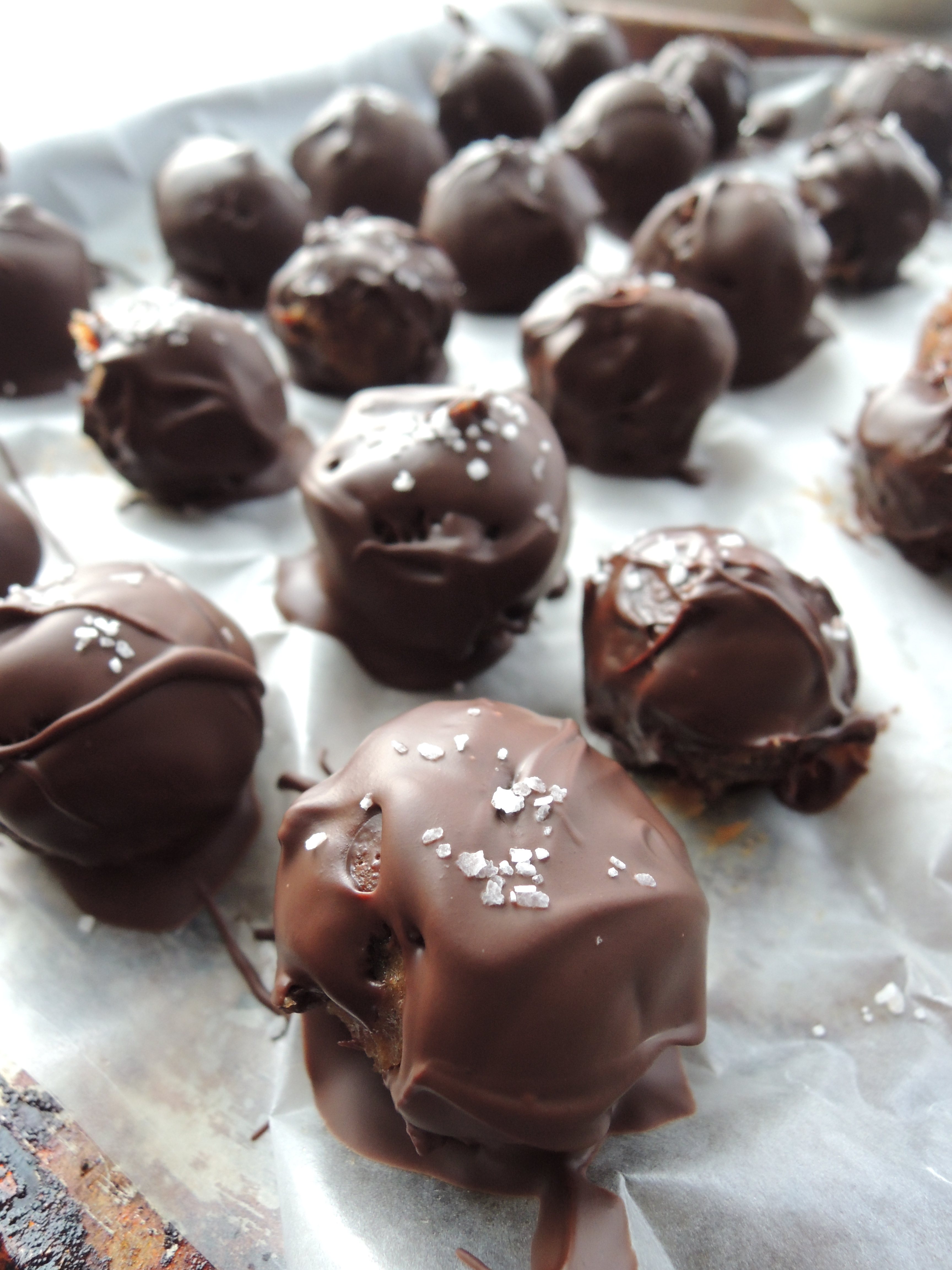 Salted Cherry Caramels