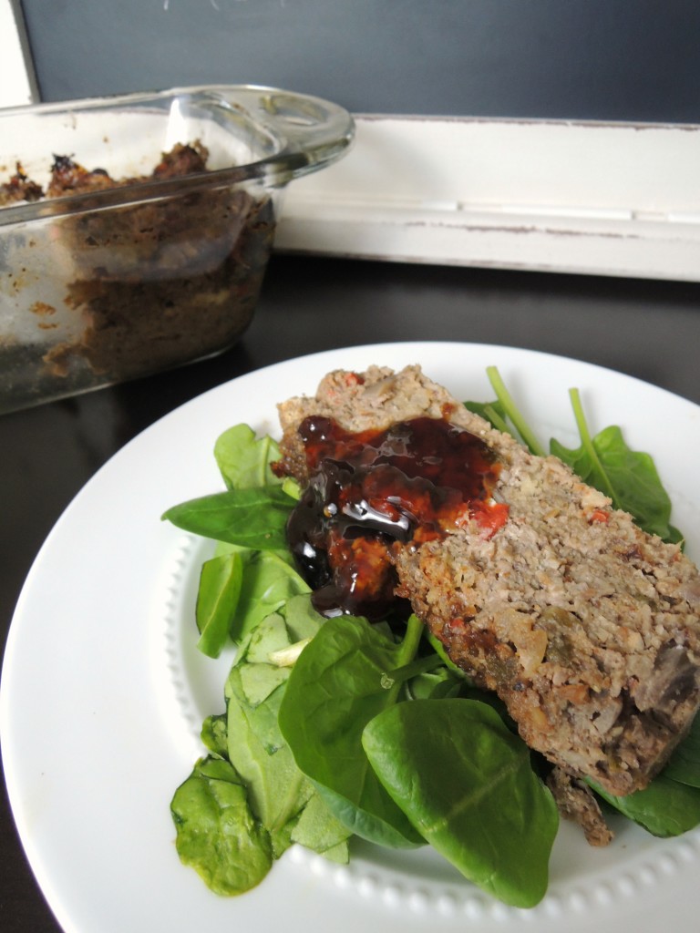 Mushroom Goat Cheese Meat Loaf