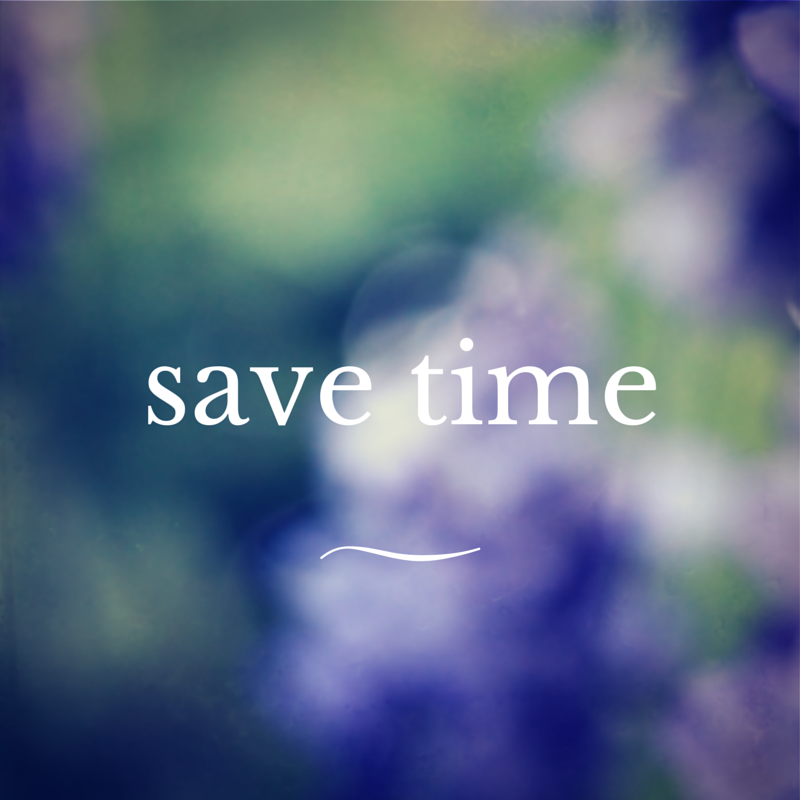 save time